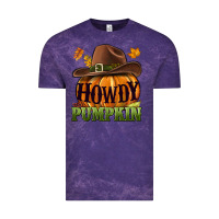 Cloud Purple Howdy pumpkin Vintage Tee - NancyCooperArtShop