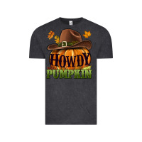Vintage Black Howdy pumpkin Vintage Tee - NancyCooperArtShop