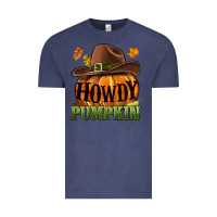 Vintage Denim Howdy pumpkin Vintage Tee - NancyCooperArtShop
