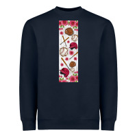 Navy baseball pen wraps Heavyweight Sweatshirt - BundleAndBundleShop