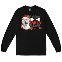 Black i believe in santa paws Long Sleeve Tee - CowGirlArtShop