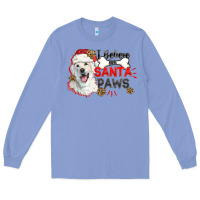 Colony Blue i believe in santa paws Long Sleeve Tee - CowGirlArtShop