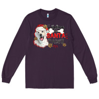 Plum i believe in santa paws Long Sleeve Tee - CowGirlArtShop