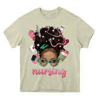 Mossy Afro Messy Bun Nursing Bbs Heavy Core Tee - BundleAndBundleShop