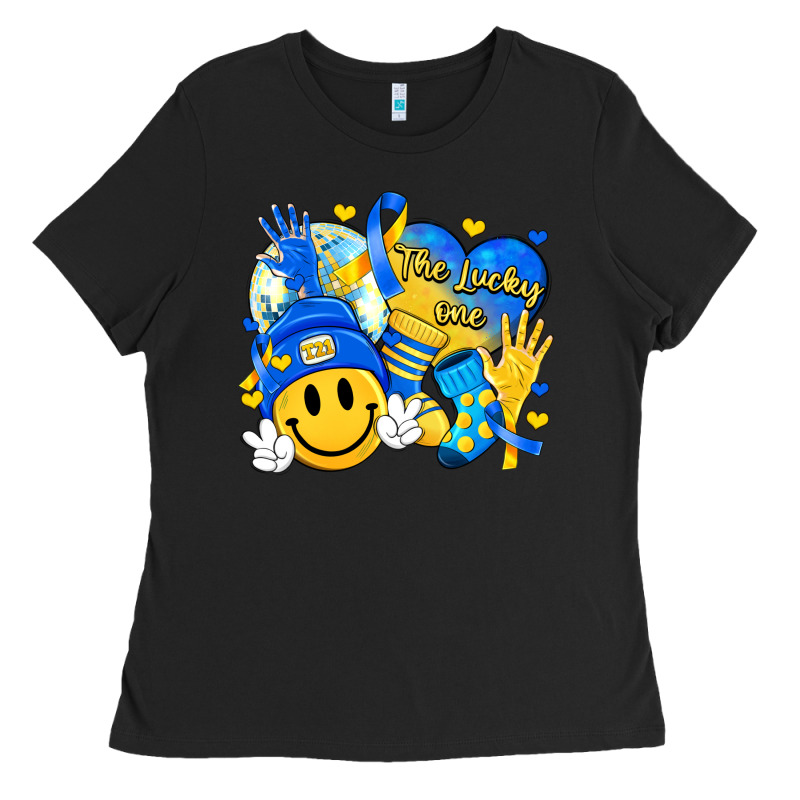 Retro Disco Ball The Lucky Few Smile Face Ladies Tee by Artiststas | Teevron