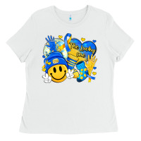 White retro disco ball the lucky few smile face Ladies Tee - Artiststas