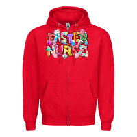 Red Easter Nurse Zipper Hoodie - CowhideDigitalArt