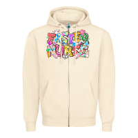 Sandshell Easter Nurse Zipper Hoodie - CowhideDigitalArt