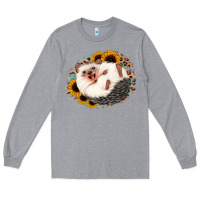 Heather Grey happy hedgehog sunflower leopard Long Sleeve Tee - Jasminsmagicworld