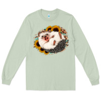 Matcha happy hedgehog sunflower leopard Long Sleeve Tee - Jasminsmagicworld