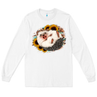 White happy hedgehog sunflower leopard Long Sleeve Tee - Jasminsmagicworld
