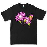 Black Bitterroot Flower Illustrations Premium Tee - LillyAllenDesigns