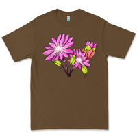 Cacao Bitterroot Flower Illustrations Premium Tee - LillyAllenDesigns