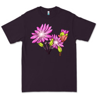 Plum Bitterroot Flower Illustrations Premium Tee - LillyAllenDesigns