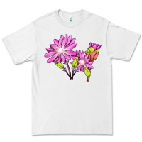 White Bitterroot Flower Illustrations Premium Tee - LillyAllenDesigns