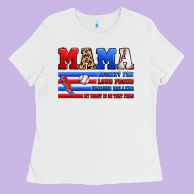 Baseball Mama Ladies Tee Designed By Artiststas