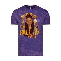 Cloud Purple Fall vibes afro woman Vintage Tee - NancyCooperArtShop