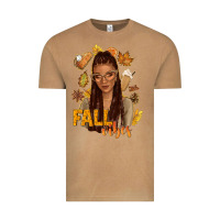 Vintage Camel Fall vibes afro woman Vintage Tee - NancyCooperArtShop