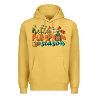 Antique Gold hello pumpkin season Premium Hoodie - BundleAndBundleShop