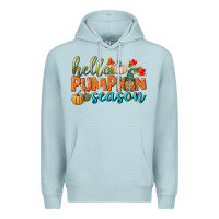 Blue Mist hello pumpkin season Premium Hoodie - BundleAndBundleShop