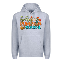 Heather Grey hello pumpkin season Premium Hoodie - BundleAndBundleShop