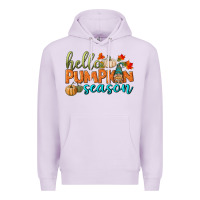 Lilac hello pumpkin season Premium Hoodie - BundleAndBundleShop