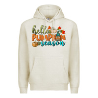Oatmeal Heather hello pumpkin season Premium Hoodie - BundleAndBundleShop