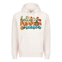 Pale Pink hello pumpkin season Premium Hoodie - BundleAndBundleShop