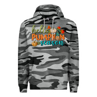 Slate Camo hello pumpkin season Premium Hoodie - BundleAndBundleShop