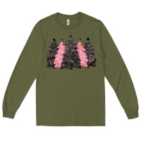 Pink Christmas Trees Long Sleeve Tee | Teevron
