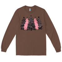 Chestnut pink christmas trees Long Sleeve Tee - CowGirlArtShop