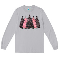 Moon Dust pink christmas trees Long Sleeve Tee - CowGirlArtShop