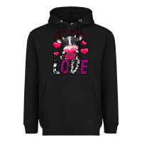 Black All We Need İs Moo Love Heavyweight Hoodie - SublimationCraftShop