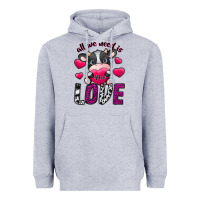 Heather Grey All We Need İs Moo Love Heavyweight Hoodie - SublimationCraftShop