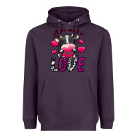 Plum All We Need İs Moo Love Heavyweight Hoodie - SublimationCraftShop