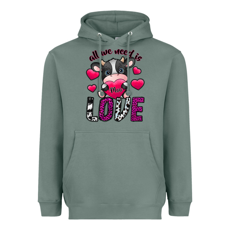 All We Need İs Moo Love Heavyweight Hoodie by SublimationCraftShop | Teevron