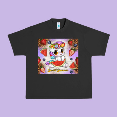 Sweet Summer Cute Unicorn Urban Heavy Tee Designed By Tumblerdesignbyshophia