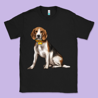 Beagle With Overflow Classic Tee Designed By Texasbilliewilder