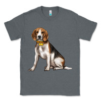 Charcoal Heather beagle with overflow Classic Tee - texasbilliewilder