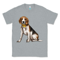 Heather Grey beagle with overflow Classic Tee - texasbilliewilder