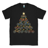 Black bicycle christmas tree funny biker bicyclist xmas for family long slee Classic Tee - lanVoArt