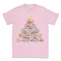 Bubblegum Pink bicycle christmas tree funny biker bicyclist xmas for family long slee Classic Tee - lanVoArt
