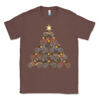 Chestnut bicycle christmas tree funny biker bicyclist xmas for family long slee Classic Tee - lanVoArt