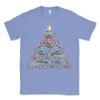 Colony Blue bicycle christmas tree funny biker bicyclist xmas for family long slee Classic Tee - lanVoArt