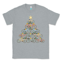 Heather Grey bicycle christmas tree funny biker bicyclist xmas for family long slee Classic Tee - lanVoArt