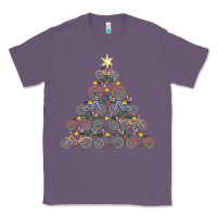 Lavender bicycle christmas tree funny biker bicyclist xmas for family long slee Classic Tee - lanVoArt