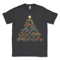 Smoke bicycle christmas tree funny biker bicyclist xmas for family long slee Classic Tee - lanVoArt