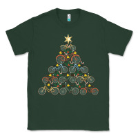 Sports Green bicycle christmas tree funny biker bicyclist xmas for family long slee Classic Tee - lanVoArt