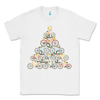 White bicycle christmas tree funny biker bicyclist xmas for family long slee Classic Tee - lanVoArt