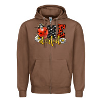 Chestnut onederful wonderful ladybug Zipper Hoodie - LillyAllenDesigns